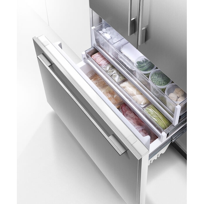 Fisher & Paykel RS90AU3 Integrated American Fridge Freezer, E Rated,  Plumbed