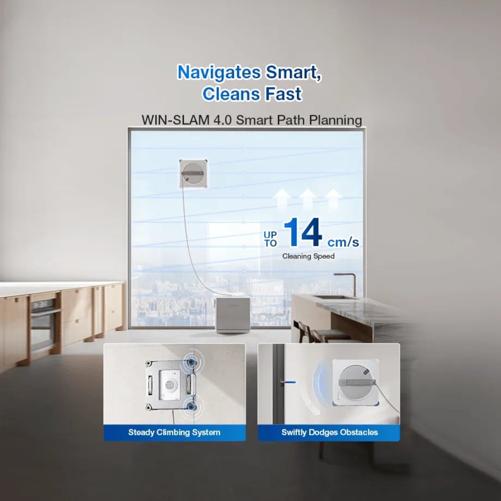 Ecovacs WINBOT W2S Omni Window Cleaning Robot 6-in-1 Station