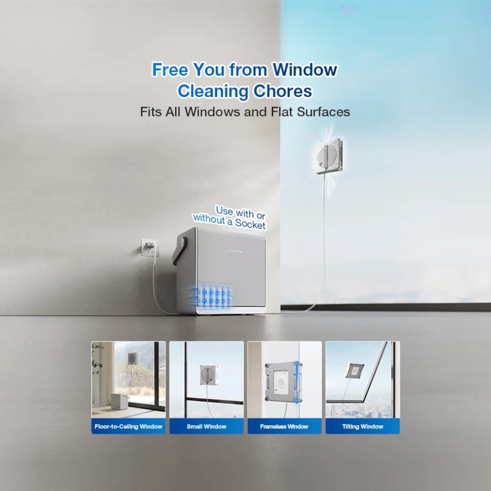 Ecovacs WINBOT W2S Omni Window Cleaning Robot 6-in-1 Station