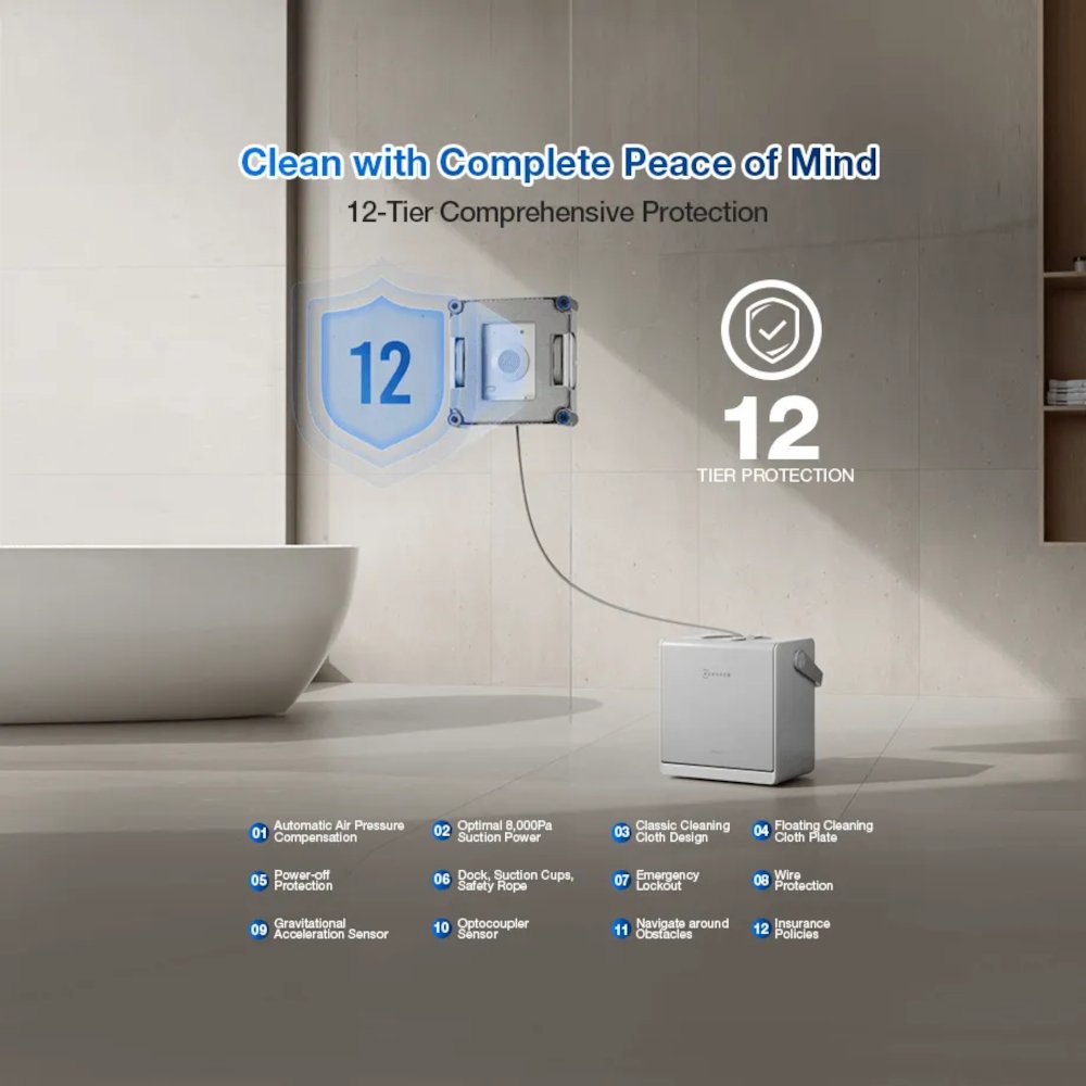 Ecovacs WINBOT W2S Omni Window Cleaning Robot 6-in-1 Station