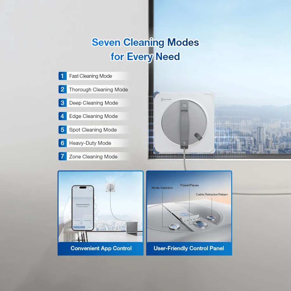 Ecovacs WINBOT W2S Omni Window Cleaning Robot 6-in-1 Station