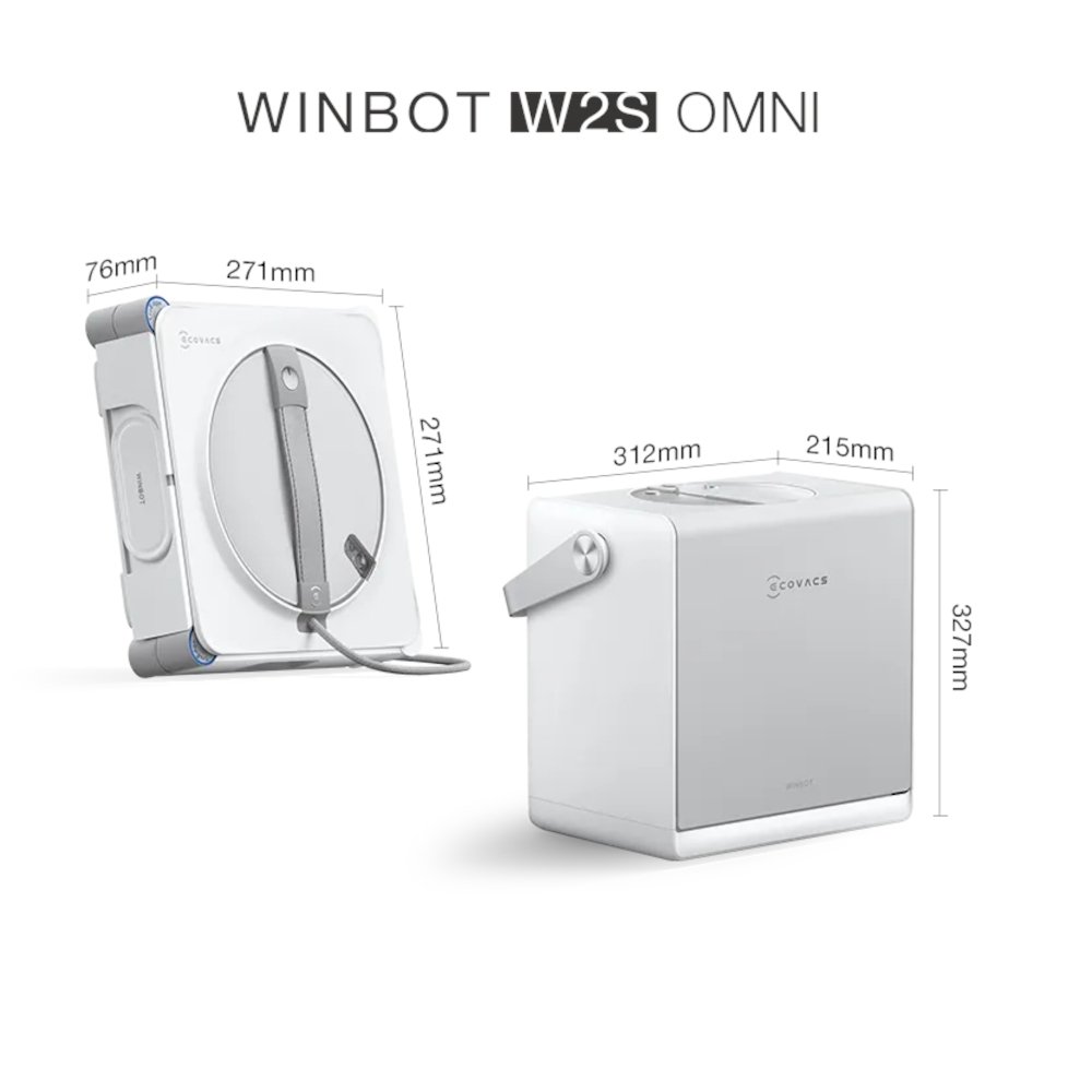 Ecovacs WINBOT W2S Omni Window Cleaning Robot 6-in-1 Station