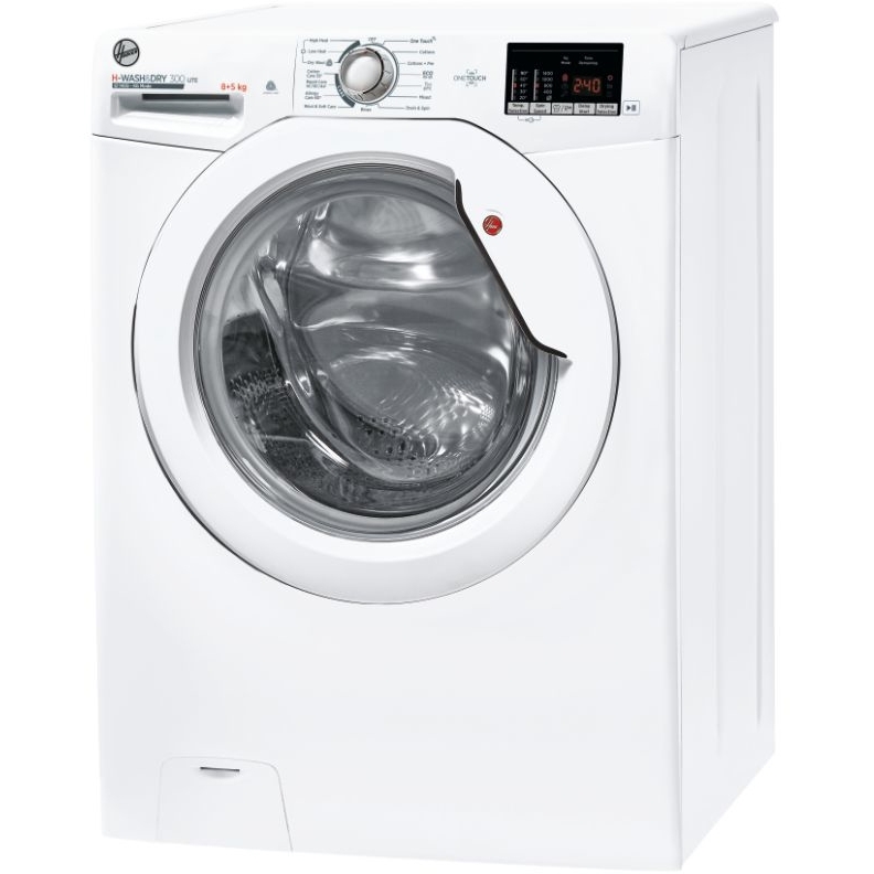 Hoover H3D 4852DE/1-80 Washer Dryer, 8kg/5kg, 1400 Spin, White, E Rated