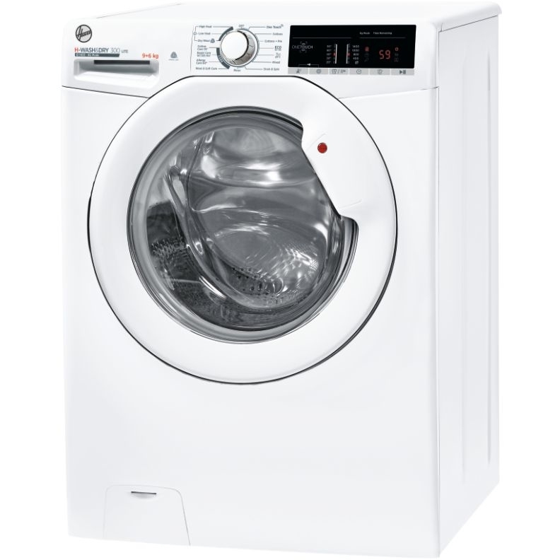 Hoover H3D 496TE Washer Dryer, 9kg/6kg, 1400 Spin, White, E Rated
