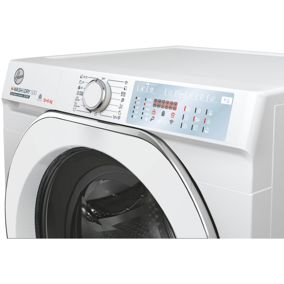 Hoover HDB 5106AMC/1-80 Washer Dryer, 10kg/6kg, 1500 Spin, White, D Rated