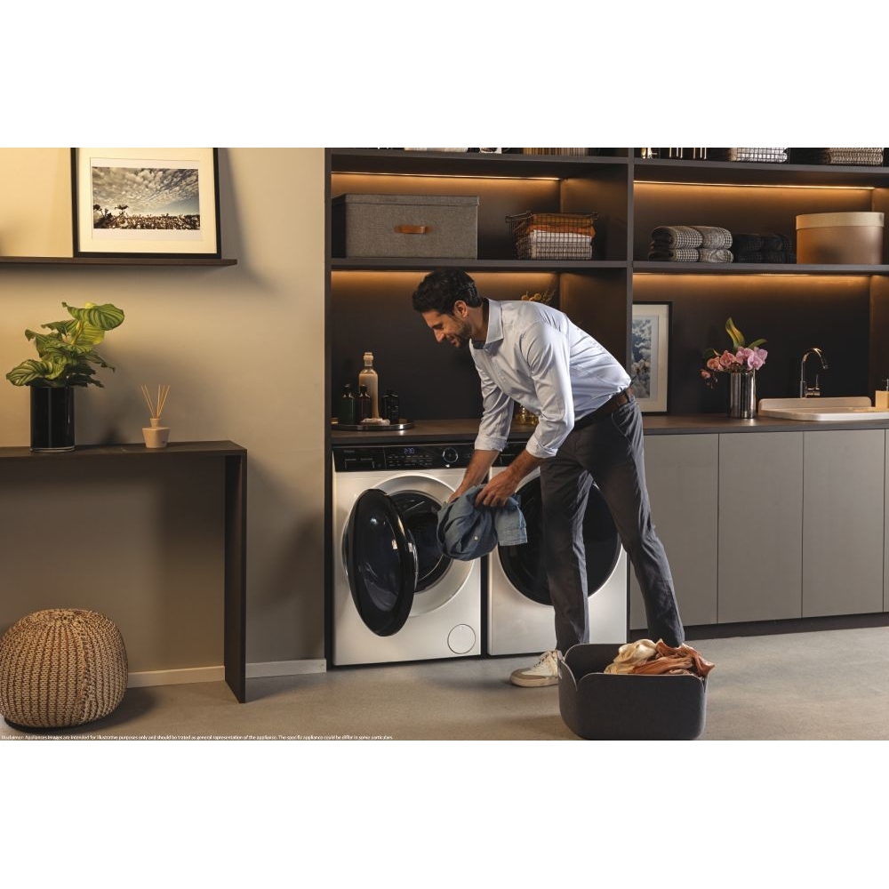 Haier HW90-B14959U1-UK Washing Machine, 9kg, 1400 Spin, White, A Rated