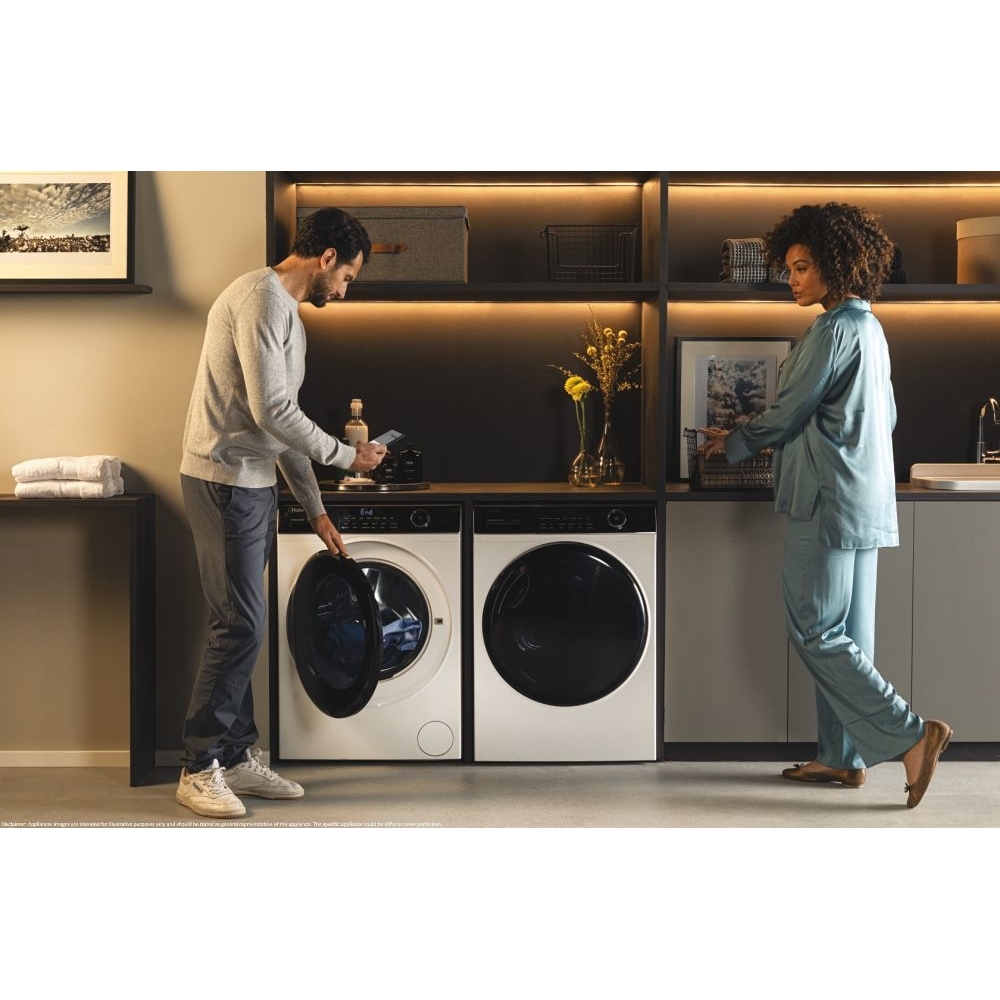 Haier HW90-B14959U1-UK Washing Machine, 9kg, 1400 Spin, White, A Rated