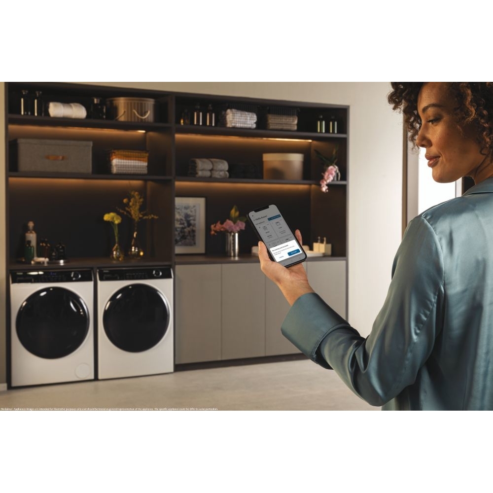 Haier HW90-B14959U1-UK Washing Machine, 9kg, 1400 Spin, White, A Rated