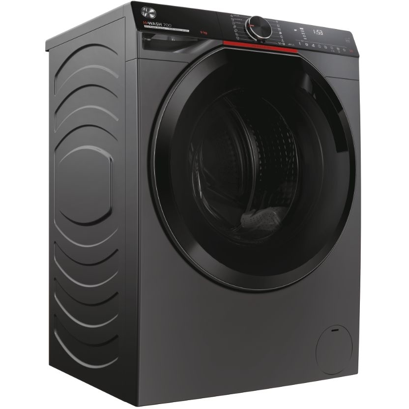 Hoover H7W 69MBCR Washing Machine, Graphite Grey, 9kg, 1600 Spin, A Rated