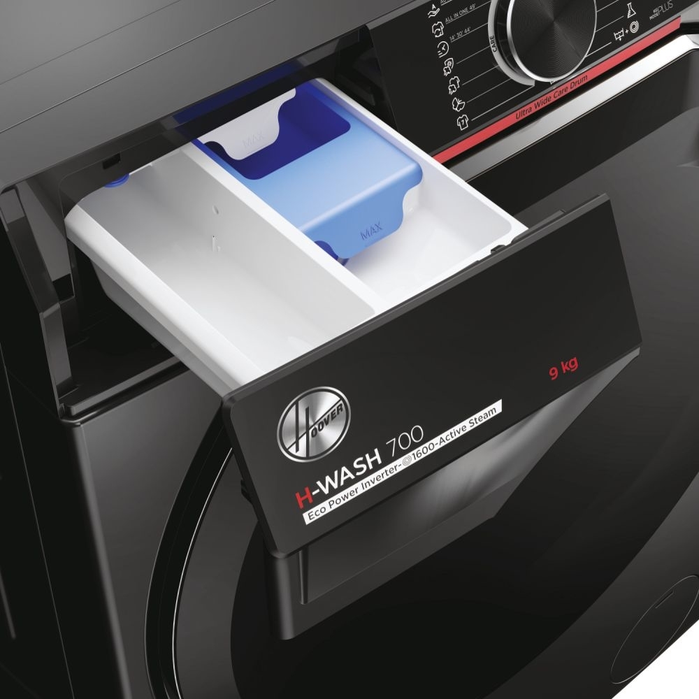 Hoover H7W 69MBCR Washing Machine, Graphite Grey, 9kg, 1600 Spin, A Rated