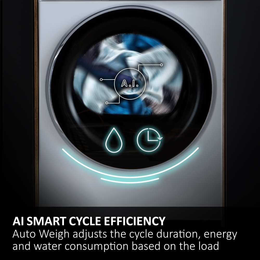 Haier HWD100-B14939SUK Washer Dryer, 10kg/6kg, 1400 Spin, Grey, D Rated