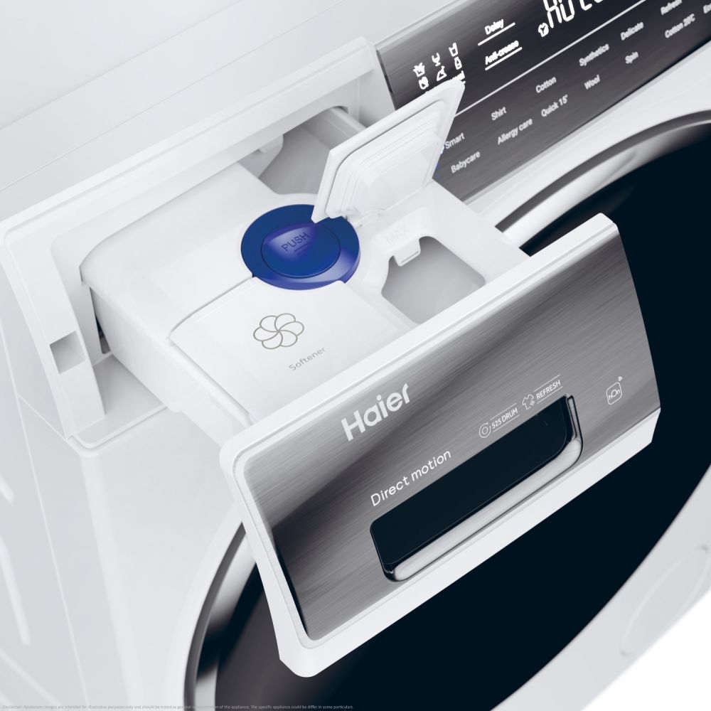 Haier HW100-BD14979U1 I-Pro Series 7 Plus Washing Machine, 10kg, 1400 Spin, White, A Rated