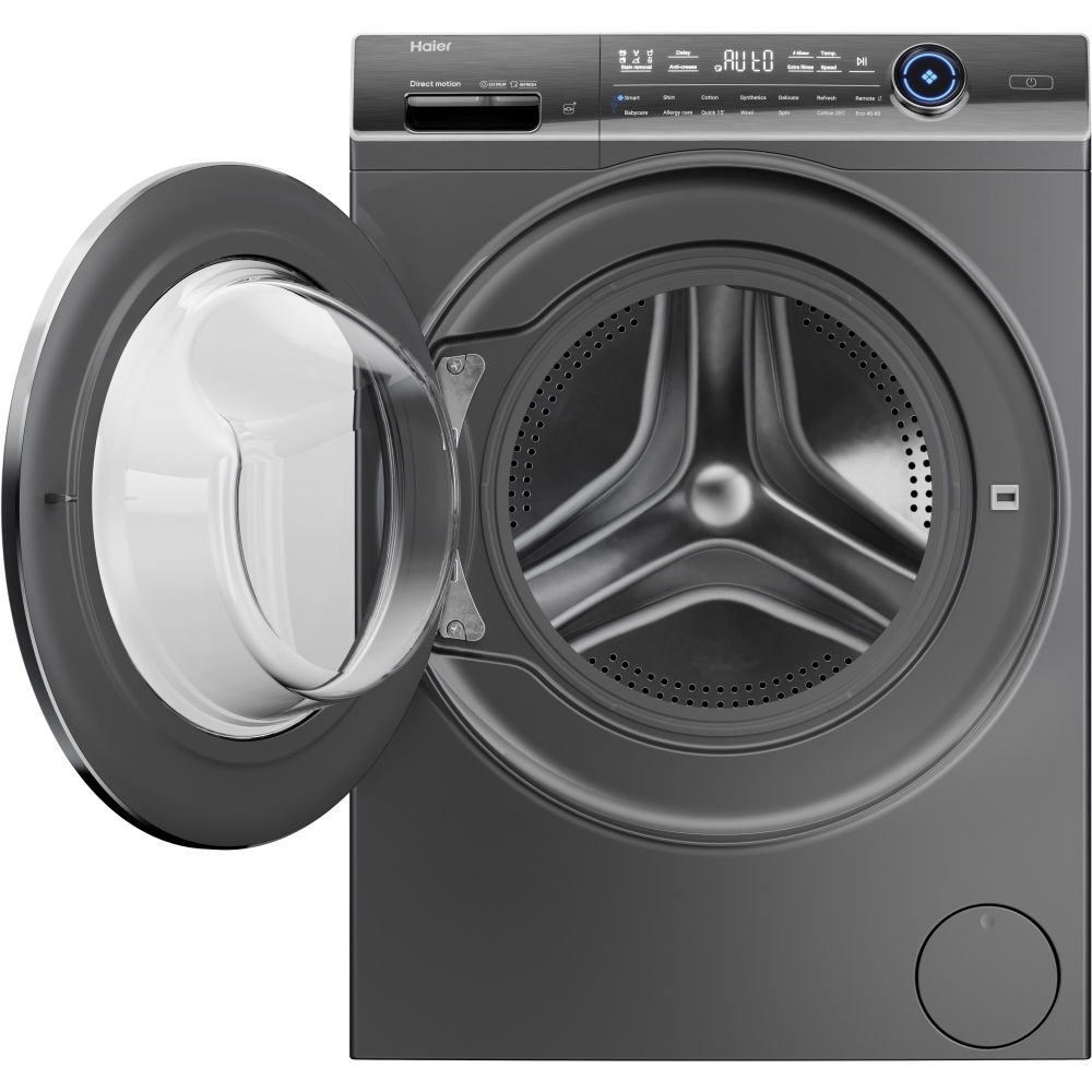Haier HW100GB14979SUUK I-Pro Series 7 Plus Washing Machine, 10kg, 1400 Spin, Grey, A Rated