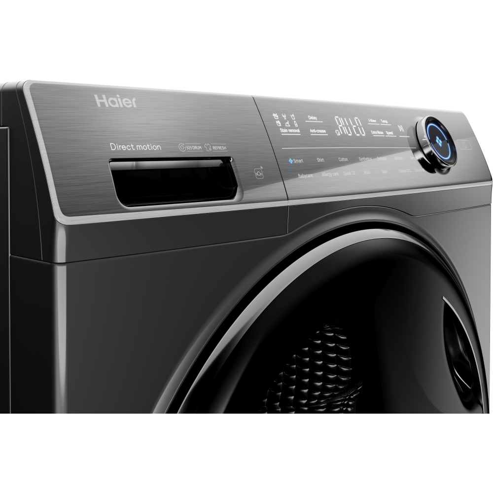 Haier HW100GB14979SUUK I-Pro Series 7 Plus Washing Machine, 10kg, 1400 Spin, Grey, A Rated