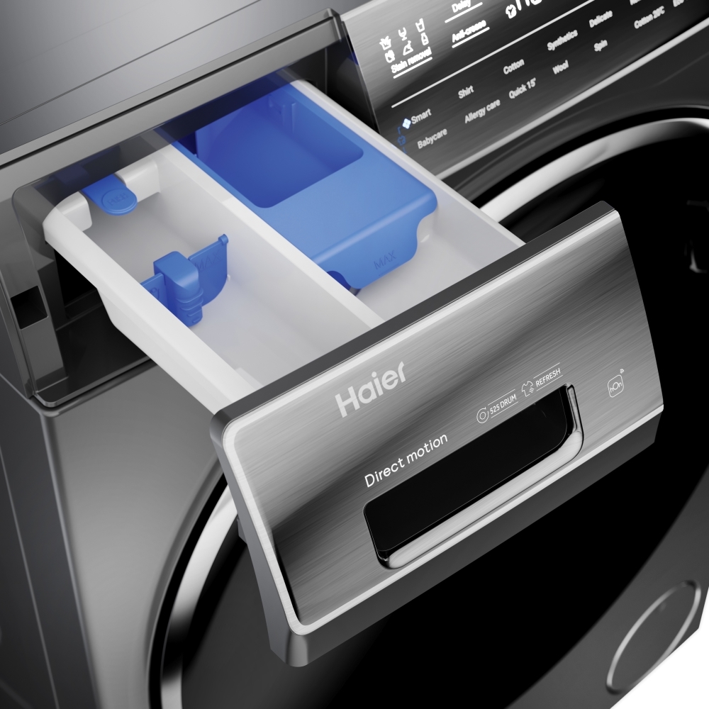 Haier HW100GB14979SUUK I-Pro Series 7 Plus Washing Machine, 10kg, 1400 Spin, Grey, A Rated