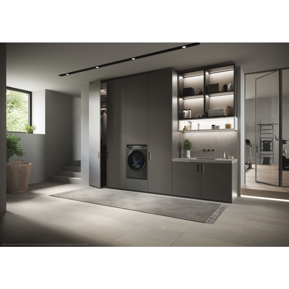 Haier HW100GB14979SUUK I-Pro Series 7 Plus Washing Machine, 10kg, 1400 Spin, Grey, A Rated