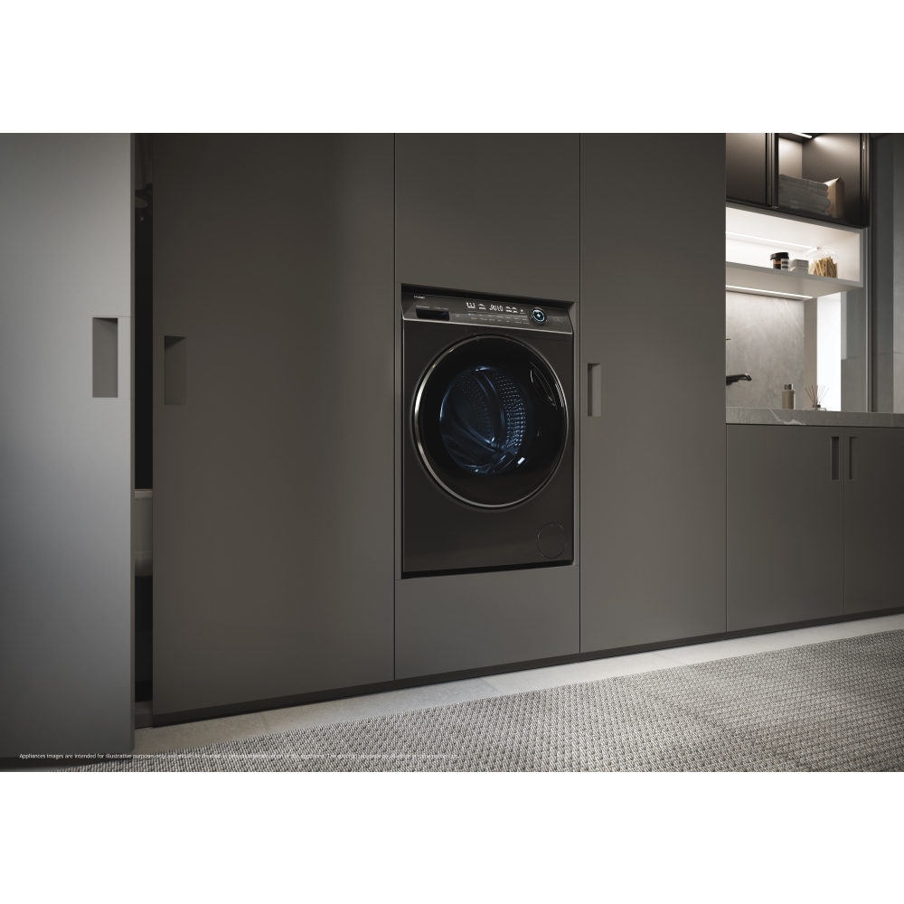 Haier HW100GB14979SUUK I-Pro Series 7 Plus Washing Machine, 10kg, 1400 Spin, Grey, A Rated