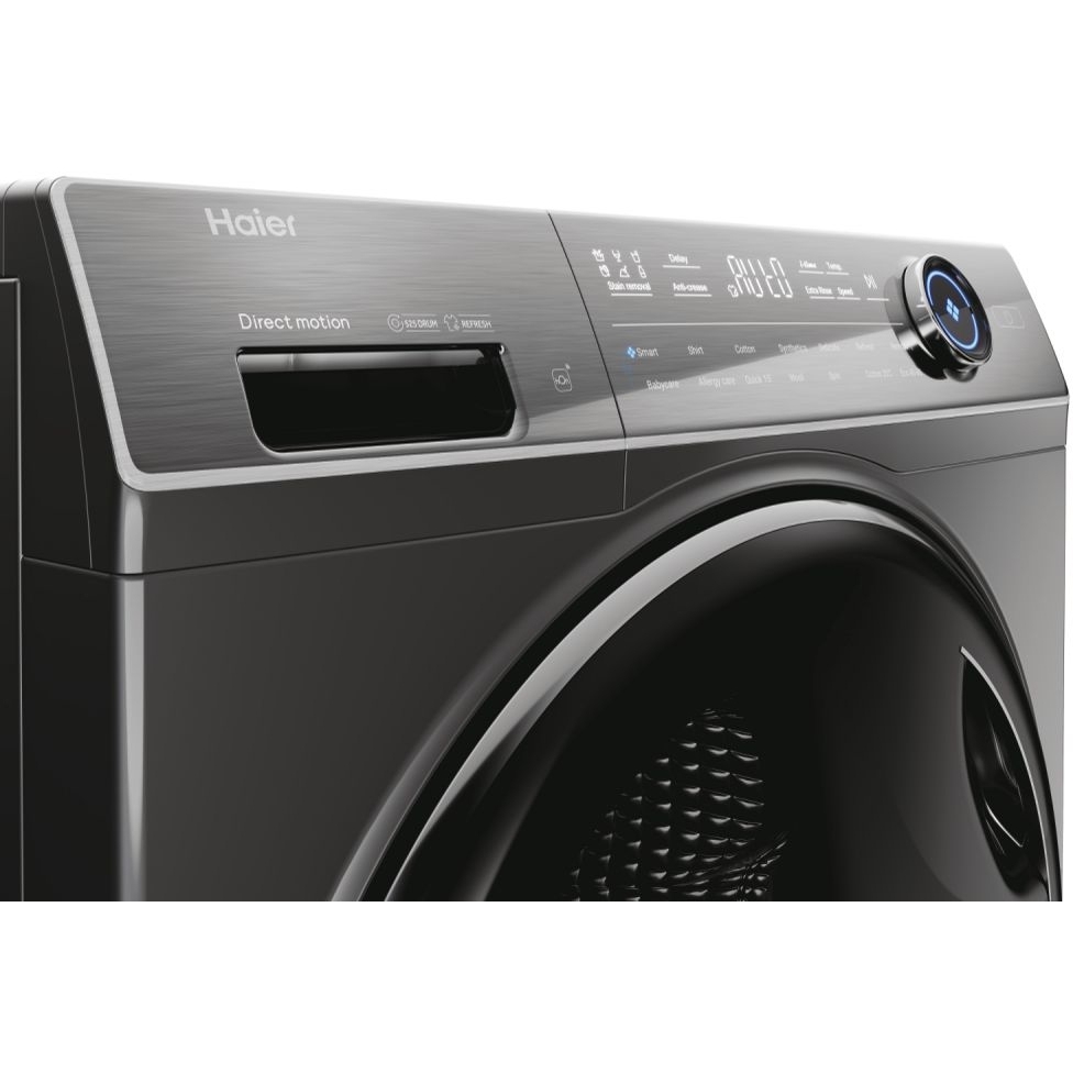 Haier HW100GB14979SUUK I-Pro Series 7 Plus Washing Machine, 10kg, 1400 Spin, Grey, A Rated
