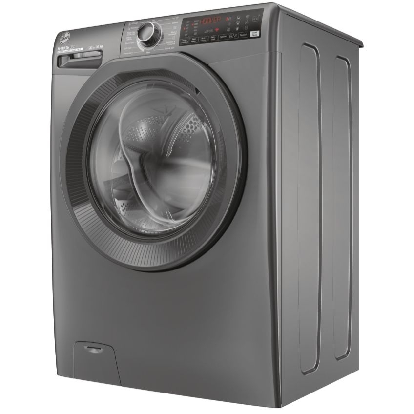 Hoover H3WPS4106TRR6-80 Washing Machine, 10kg, 1400 Spin, Grey, A Rated