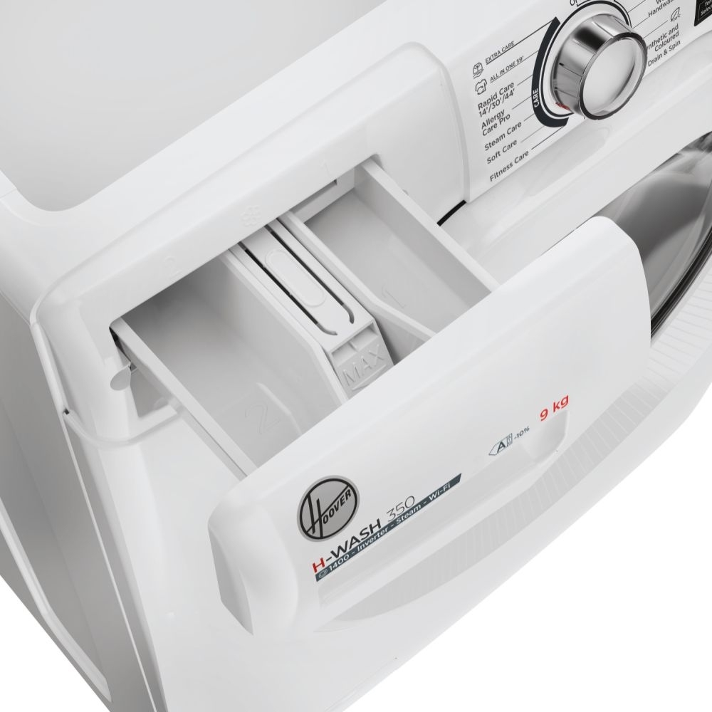 Hoover H3WPS496TAM6 Washing Machine, 9kg, 1400 Spin, White, A Rated