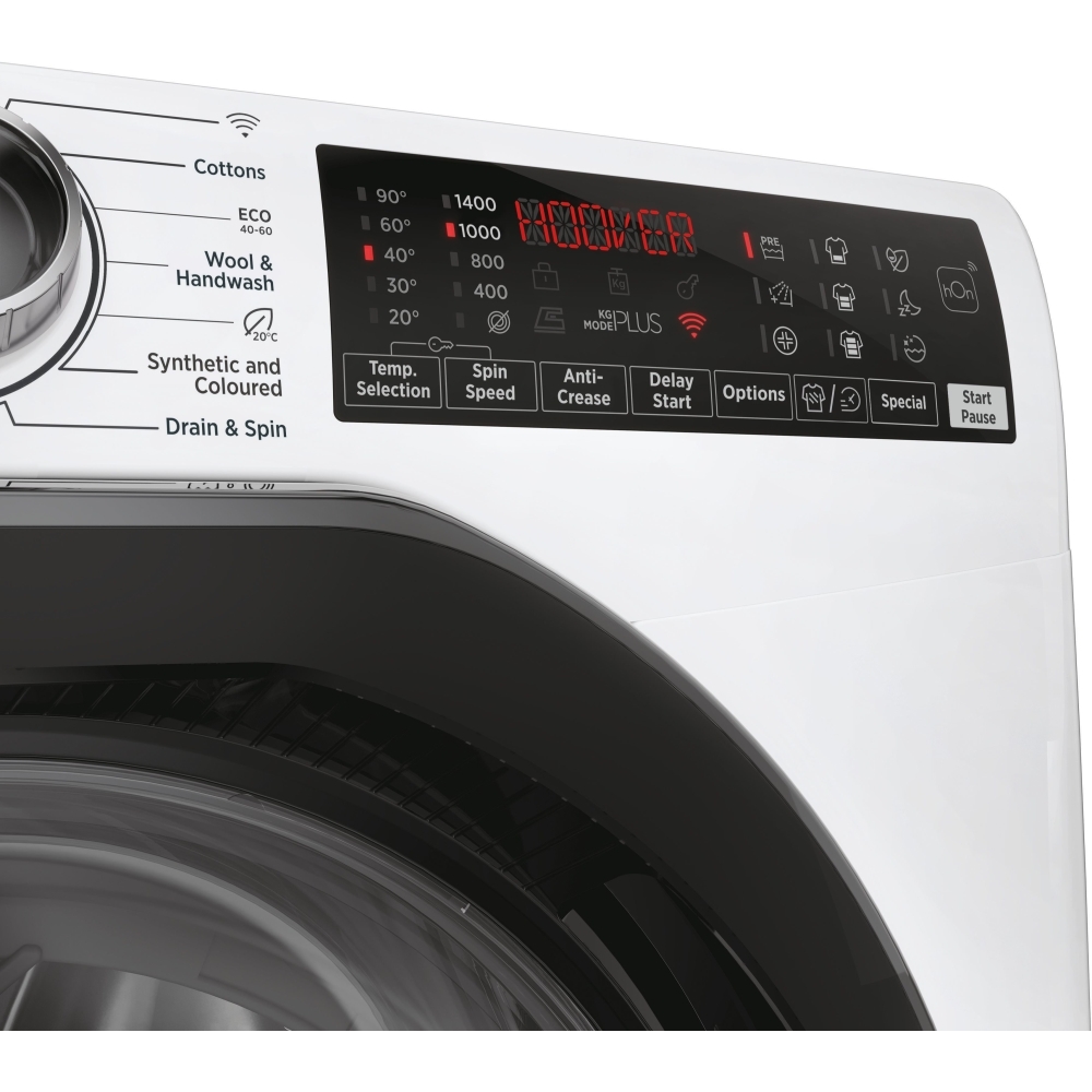 Hoover H3WPS496TAMB6-80 Washing Machine, 9kg, 1400 Spin, White, A Rated