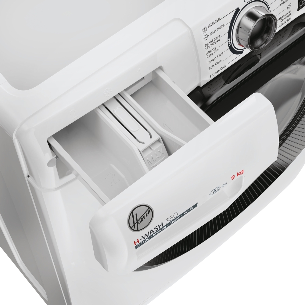 Hoover H3WPS496TAMB6-80 Washing Machine, 9kg, 1400 Spin, White, A Rated
