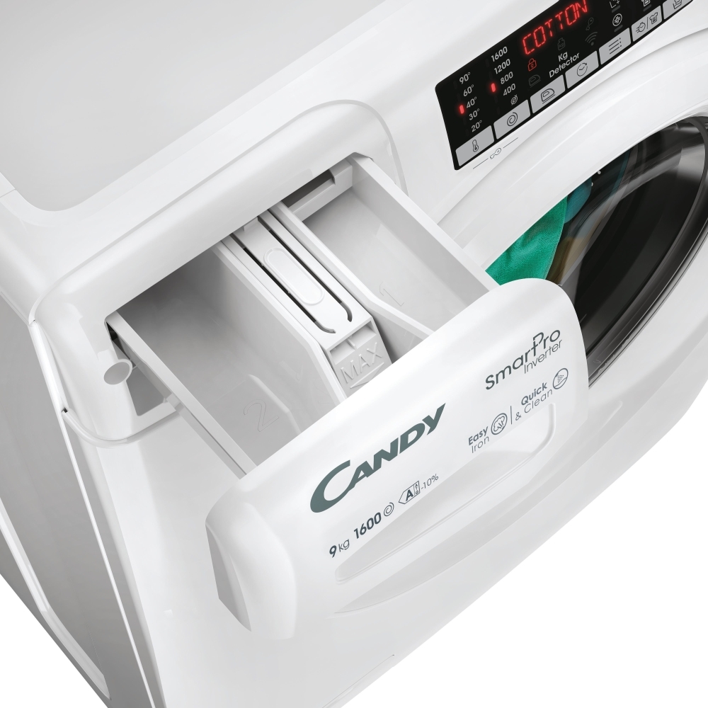 Candy CSO 696TWM6-80 Washing Machine, 9kg, 1600 Spin, White, A Rated