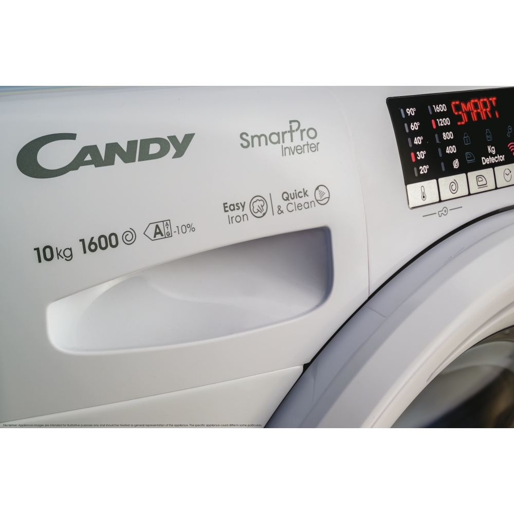 Candy CSO 696TWM6-80 Washing Machine, 9kg, 1600 Spin, White, A Rated