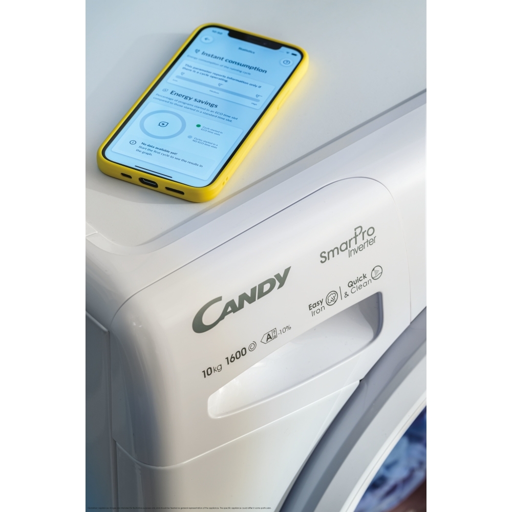Candy CSO 686TWM6-80 Washing Machine, 8kg, 1500 Spin, White, A Rated