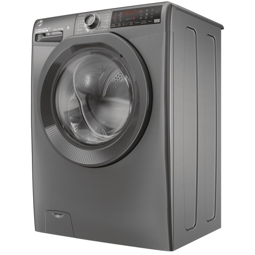 Hoover H3DPS4966TAMRR80 Washer Dryer, 9kg/6kg, 1400 Spin, Grey, E Rated