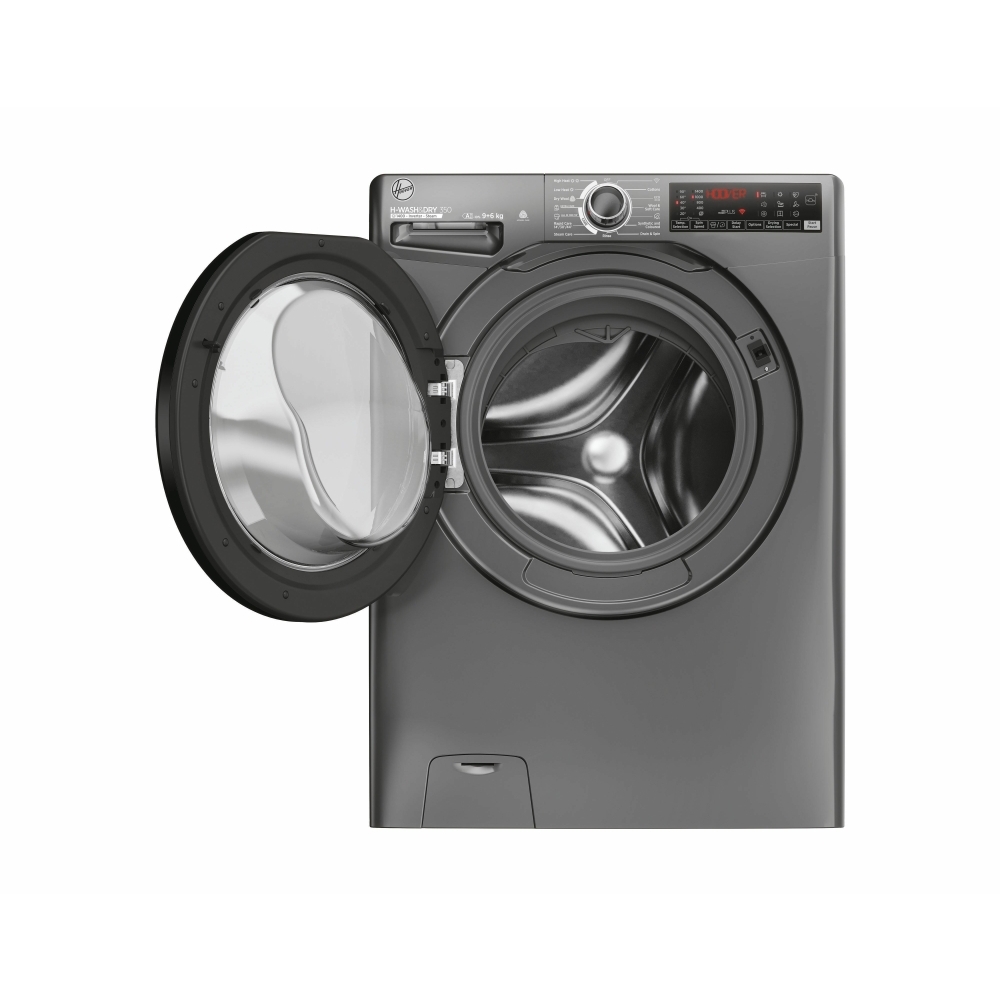 Hoover H3DPS4966TAMBR80 Washer Dryer, 9kg, 1400 Spin, Grey, A 
