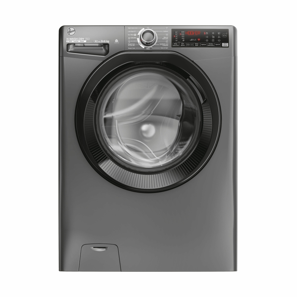 Hoover H3DPS4966TAMBR80 Washer Dryer, 9kg, 1400 Spin, Grey, A 