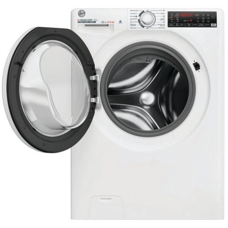 Hoover H3DPS4866TAM6 Washer Dryer, 8kg/6kg, 1400 Spin, White, D Rated