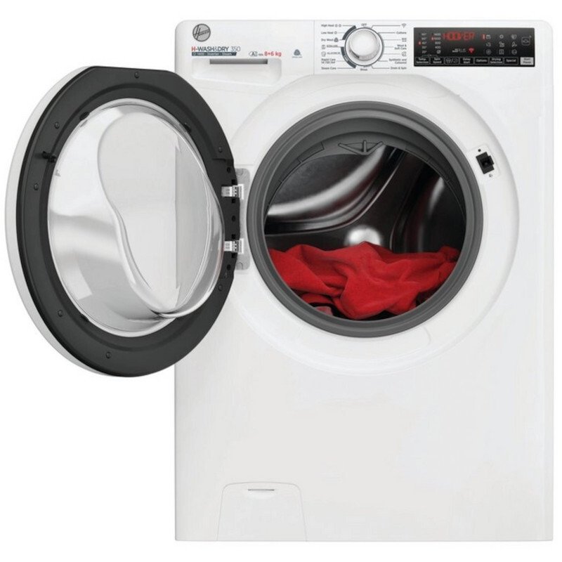 Hoover H3DPS4866TAM6 Washer Dryer, 8kg/6kg, 1400 Spin, White, D Rated