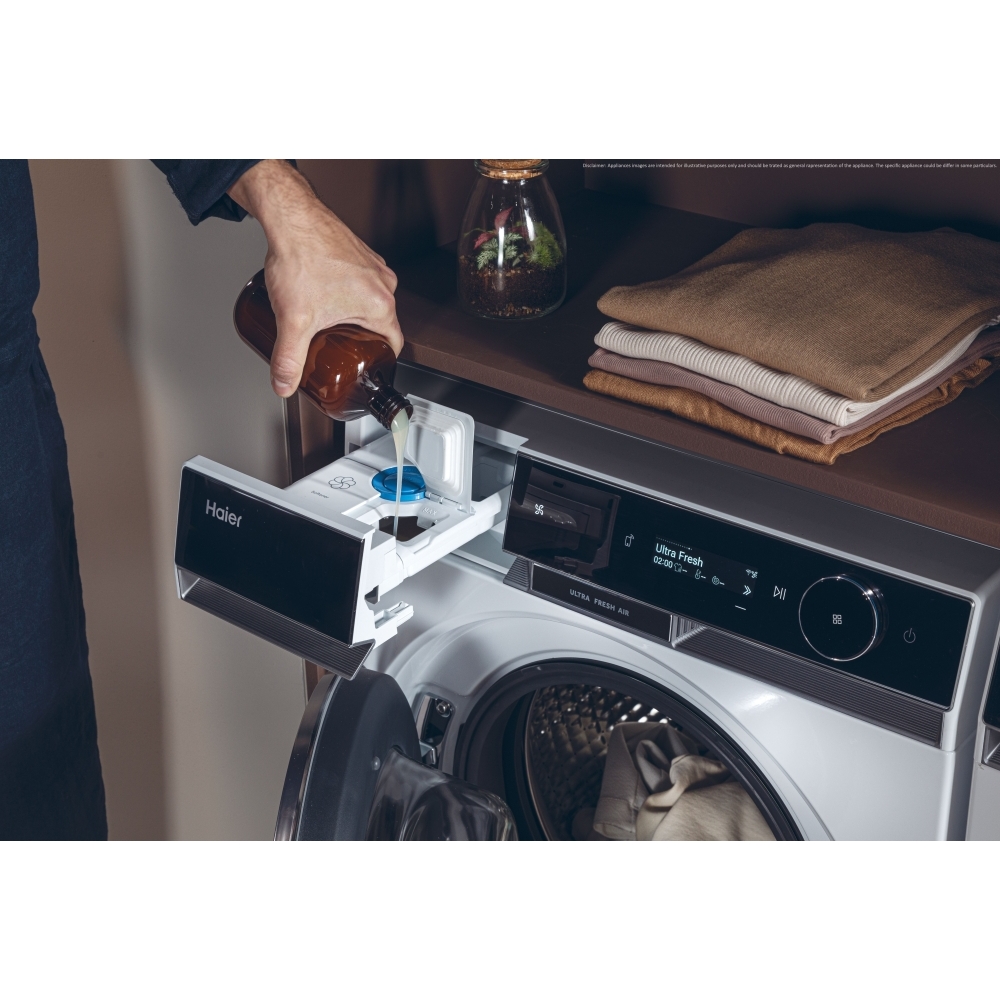 Haier HW110-BD14397UUK Washing Machine, 11kg, 1400 Spin, White, A Rated