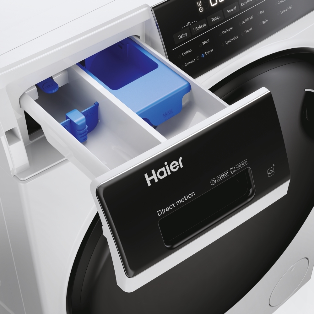 Haier HWD100B14959NUK I Pro Series 5 Washer Dryer, 10kg/6kg, 1400 Spin, White, D Rated