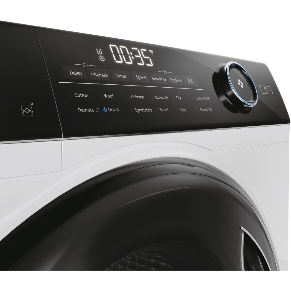 Haier HWD90B14959NUUK Washer Dryer, 9kg/6kg, 1400 Spin, White, D Rated