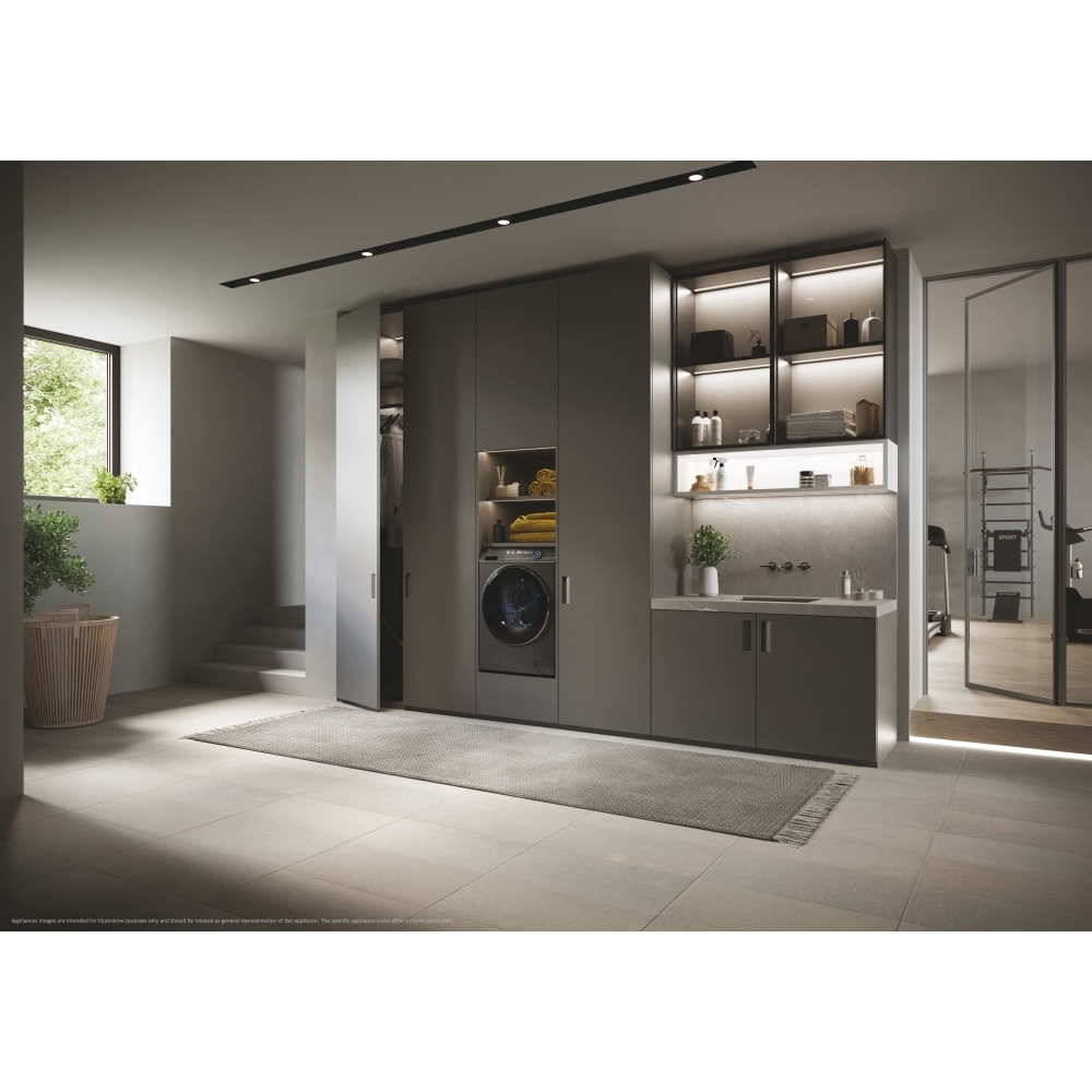 Haier HWD10BD14979SNUK I Pro Series 7+ Washer Dryer, 10kg/6kg, 1400 Spin, Grey, D Rated