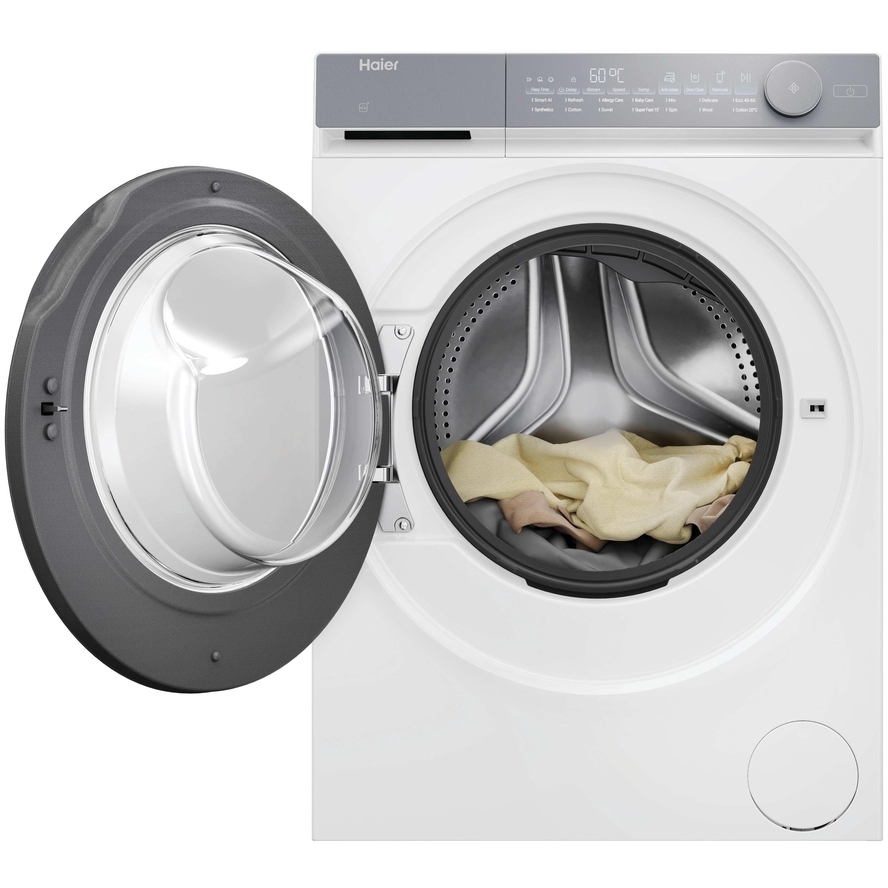 Haier HW90-B14367TU1UK Washing Machine, 9kg, 1400 Spin, White, A Rated