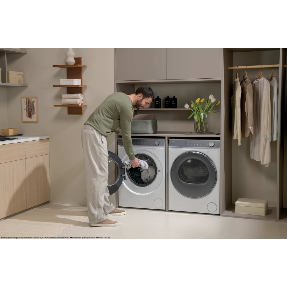 Haier HW90-B14367TU1UK Washing Machine, 9kg, 1400 Spin, White, A Rated