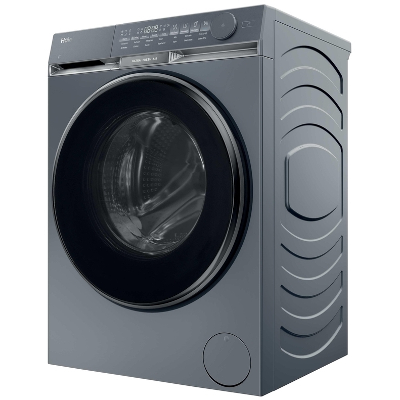 Haier HW100-B14387GUUK Washing Machine, 10kg, 1400 Spin, Grey, A Rated