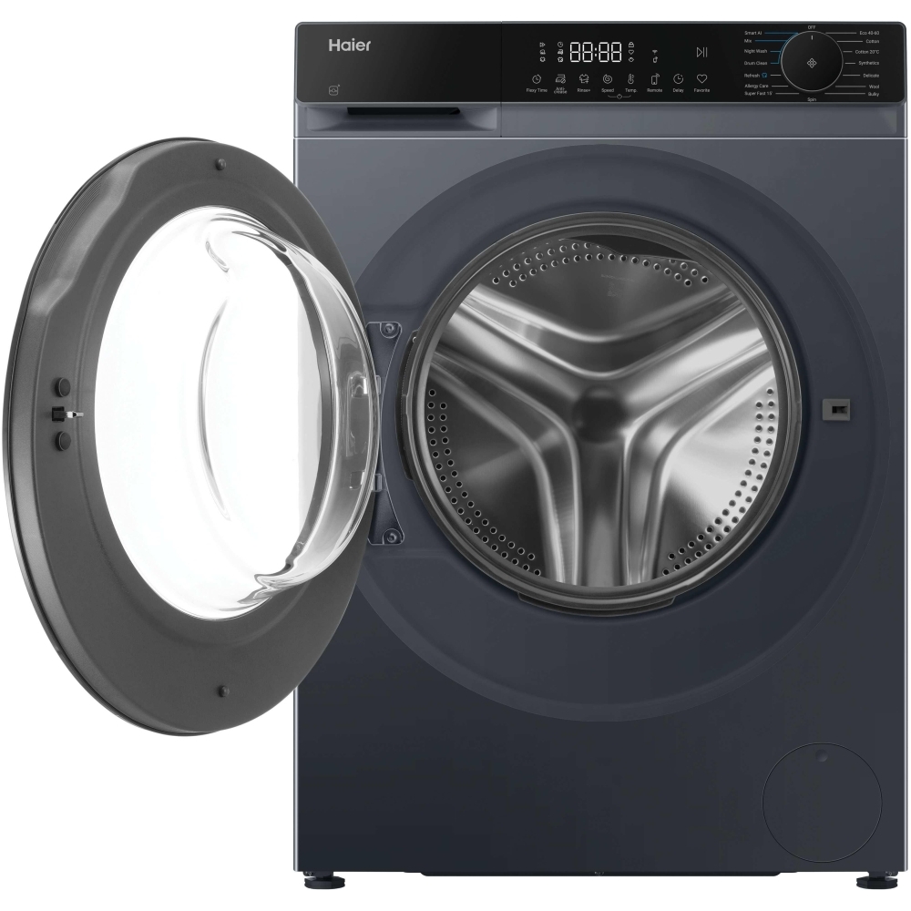 Haier HW100BP14357GUUK Washing Machine, 10kg, 1400 Spin, Grey, A Rated