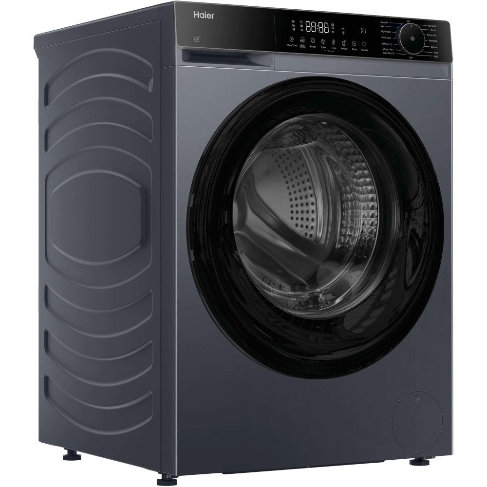 Haier HW100BP14357GUUK Washing Machine, 10kg, 1400 Spin, Grey, A Rated