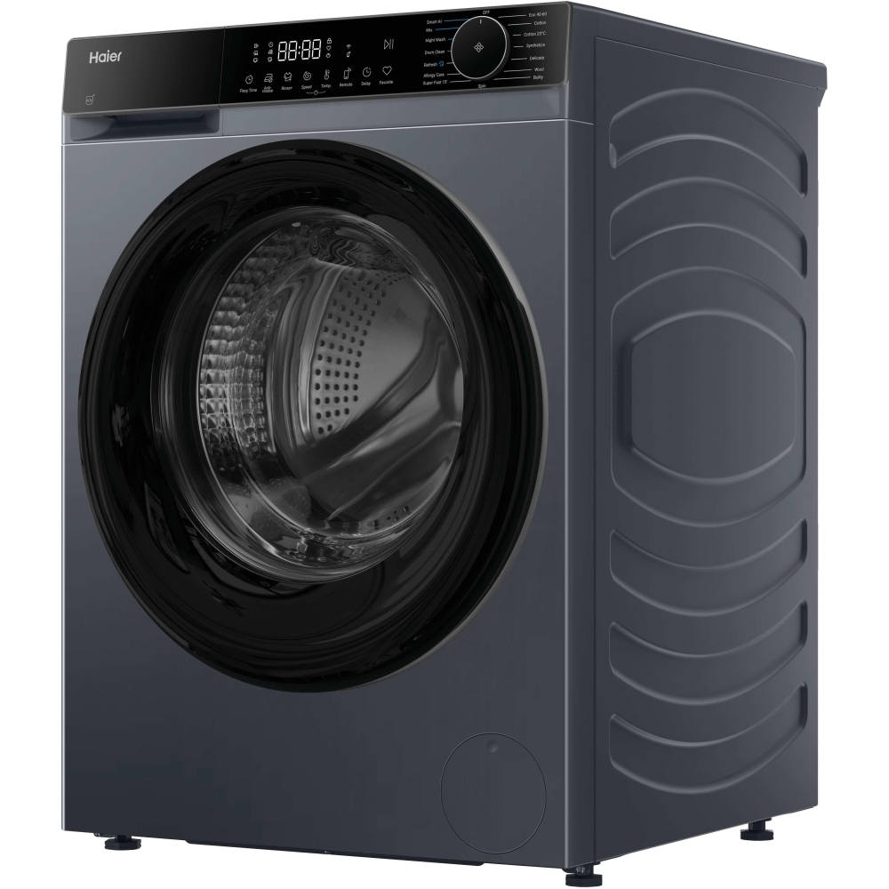 Haier HW100BP14357GUUK Washing Machine, 10kg, 1400 Spin, Grey, A Rated