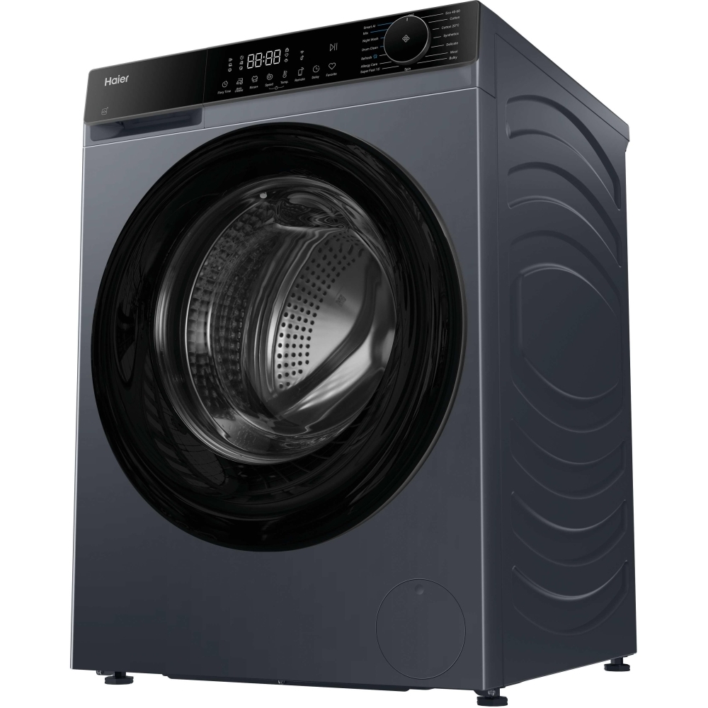Haier HW100BP14357GUUK Washing Machine, 10kg, 1400 Spin, Grey, A Rated