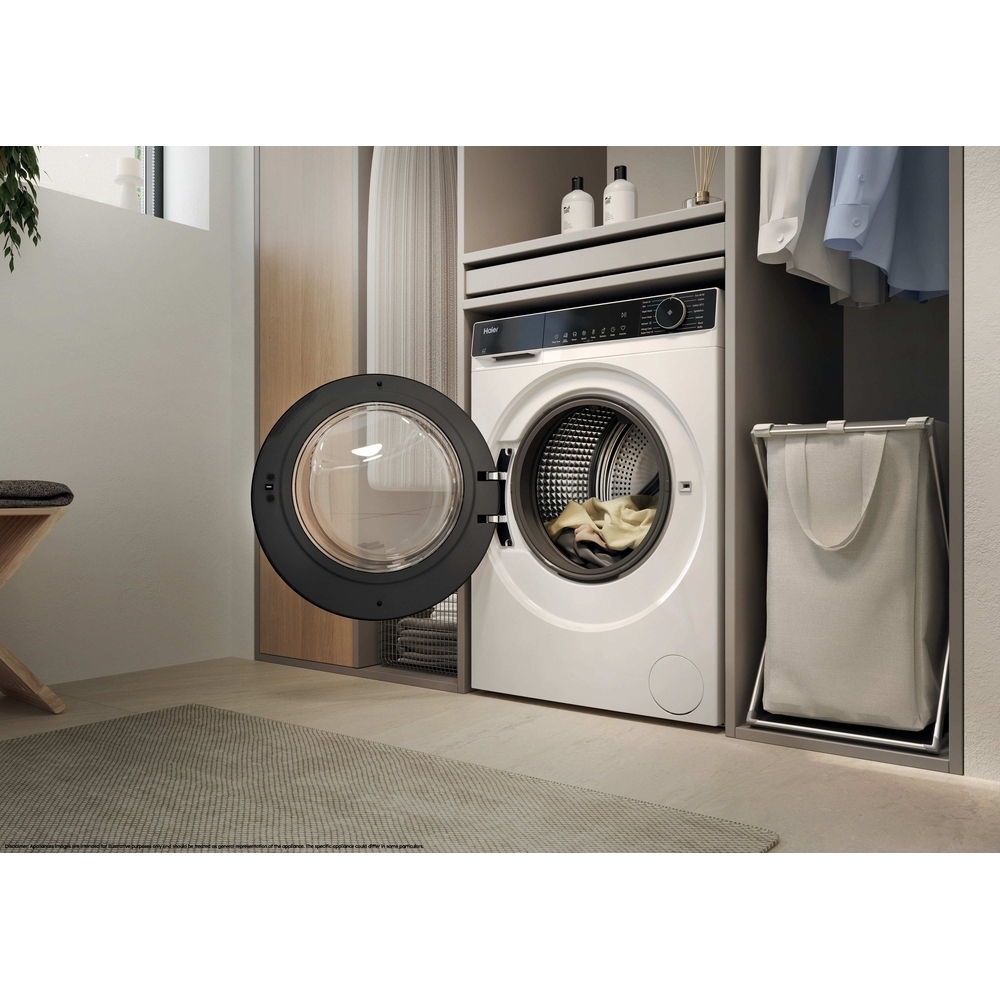 Haier HW90-BP14357TU1 Washing Machine, 9kg, 1400 Spin, White, A Rated