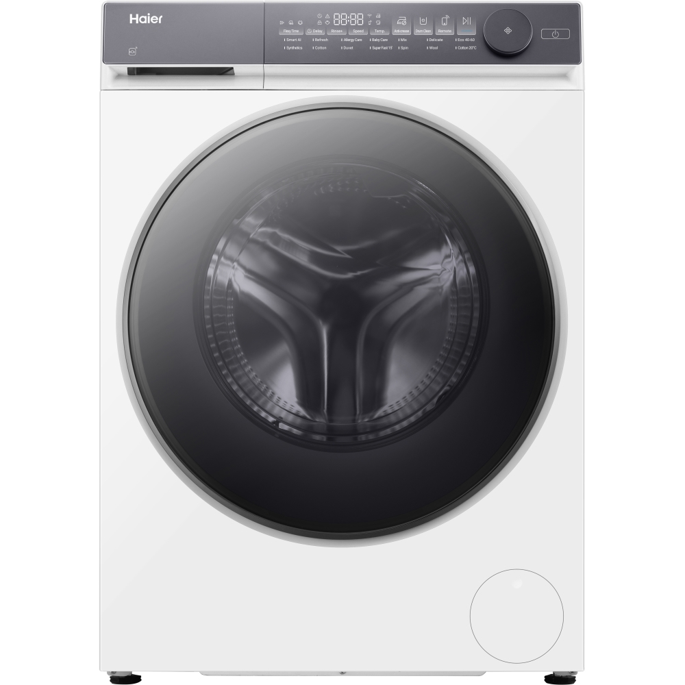 Haier HW100-B14367U-UK Washing Machine, 10kg, 1400 Spin, White, A Rated