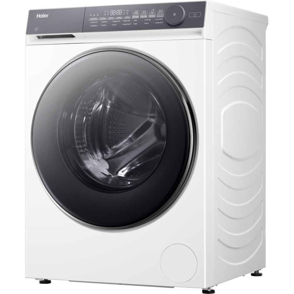 Haier HW100-B14367U-UK Washing Machine, 10kg, 1400 Spin, White, A Rated