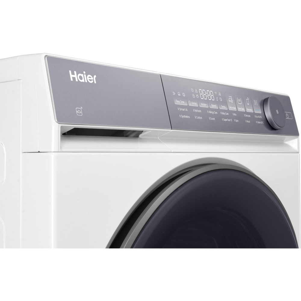 Haier HW100-B14367U-UK Washing Machine, 10kg, 1400 Spin, White, A Rated