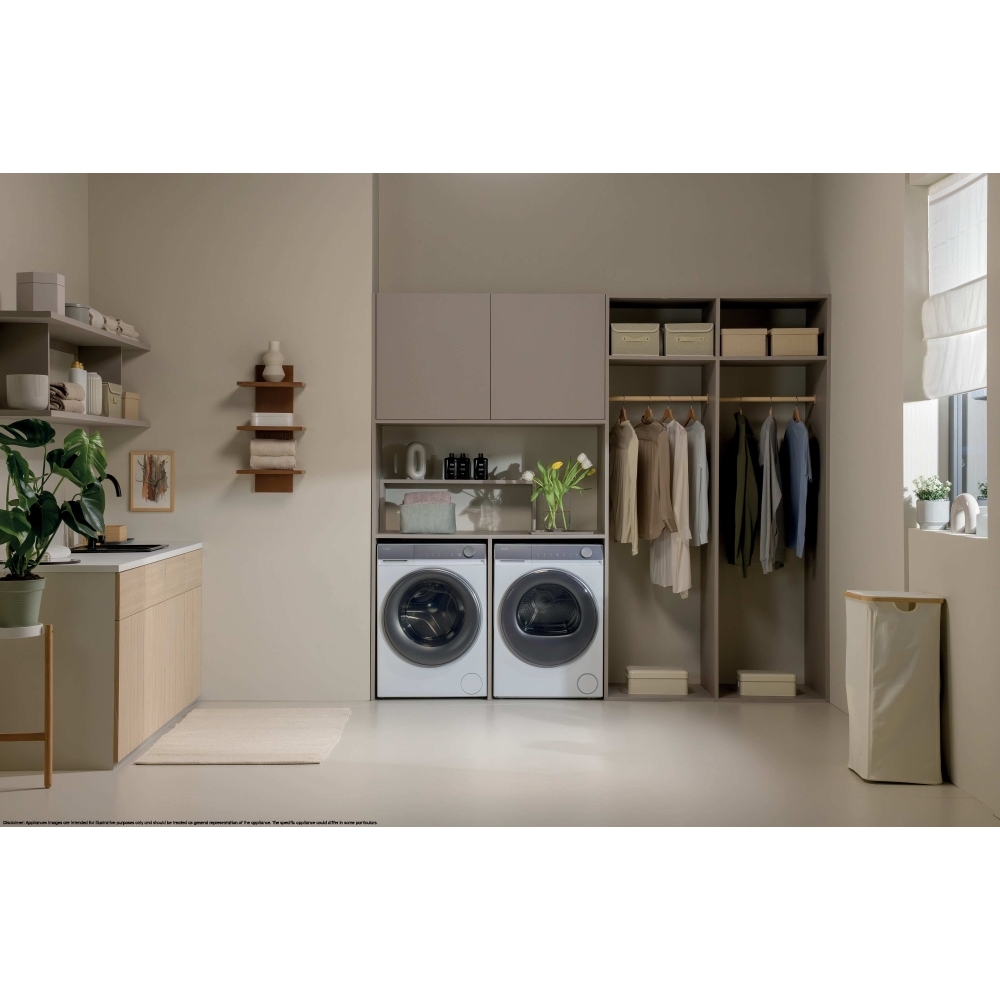 Haier HW100-B14367U-UK Washing Machine, 10kg, 1400 Spin, White, A Rated